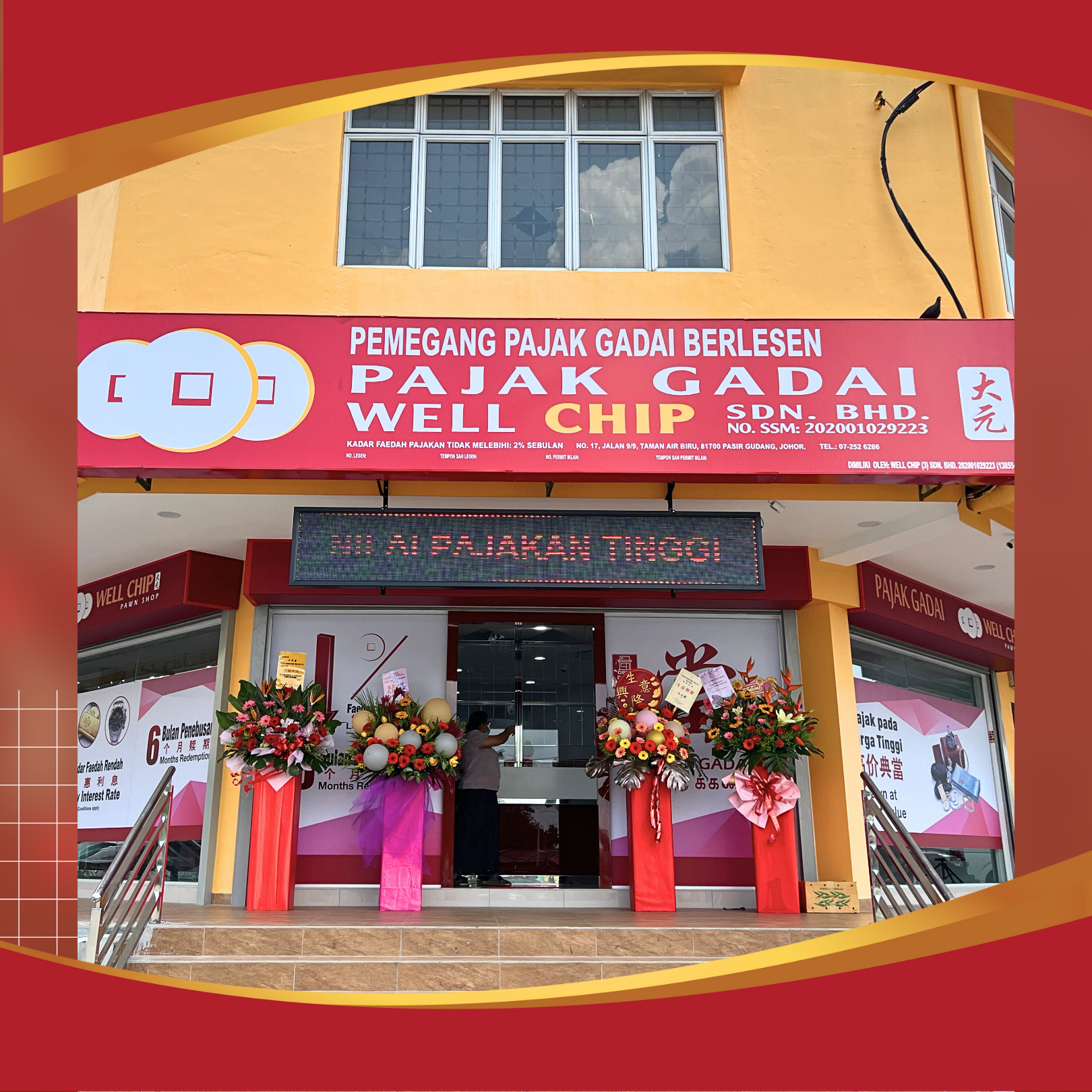 Pajak Gadai Well Chip, air biru