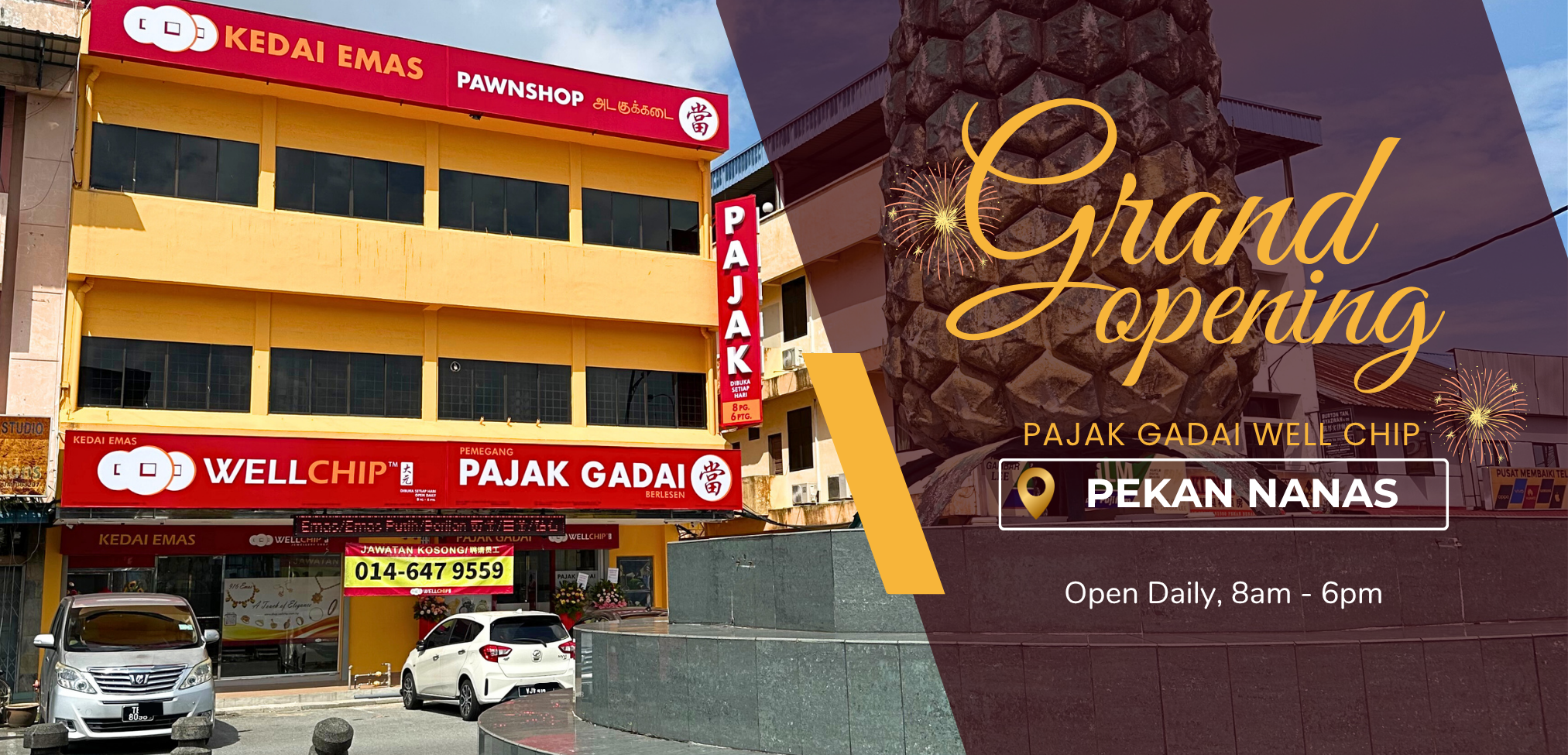 Pajak gadai well chip, pekan nanas