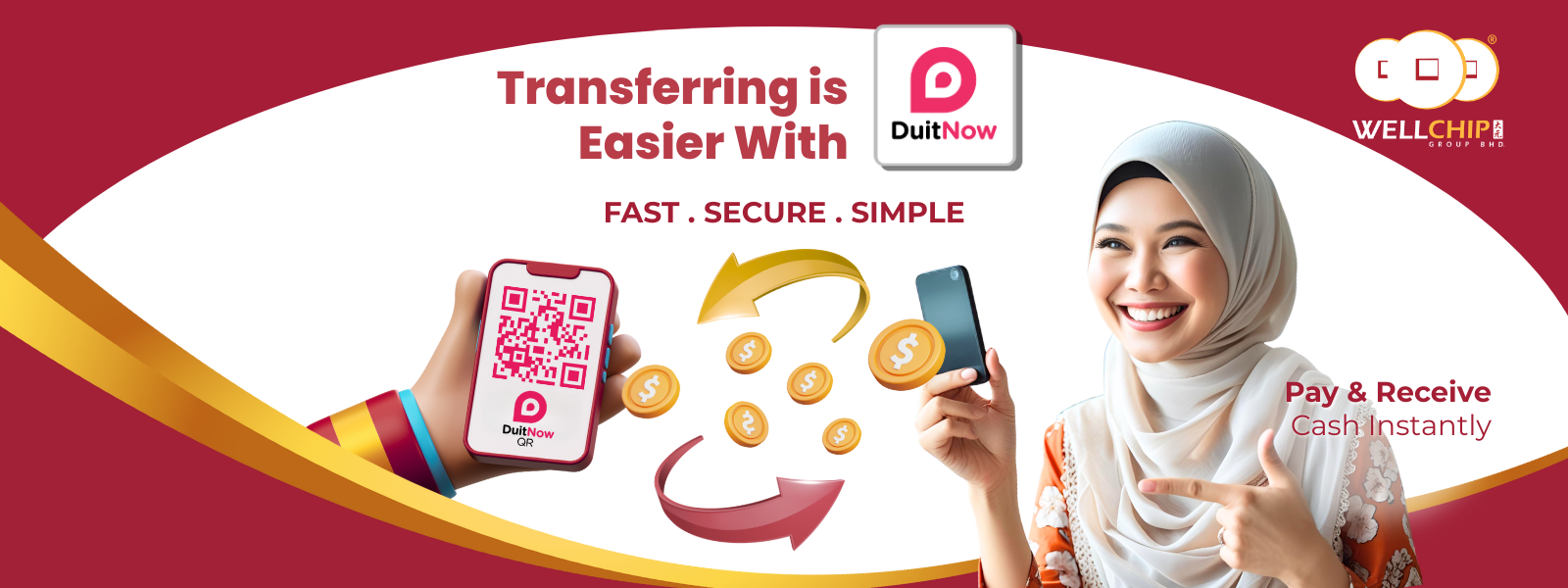 Duitnow transaksi di kedai pajak well chip